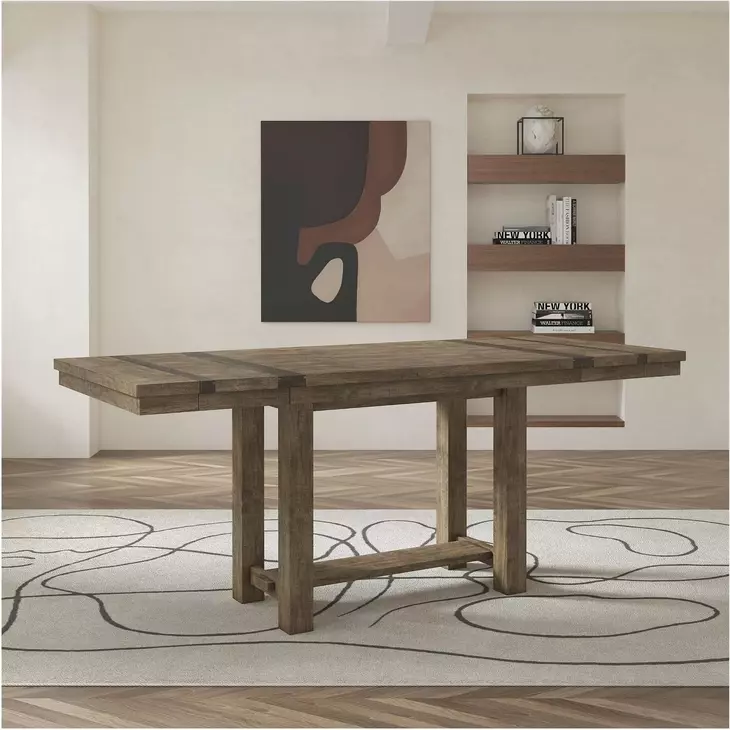 Moriville Grayish Brown Extendable Counter Height Dining Table