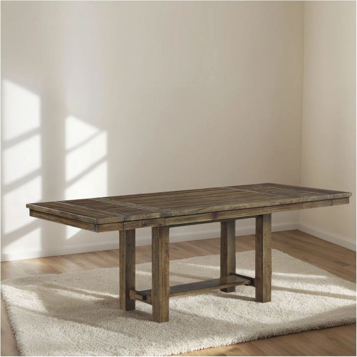 Moriville Grayish Brown Extendable Rectangular Dining Table