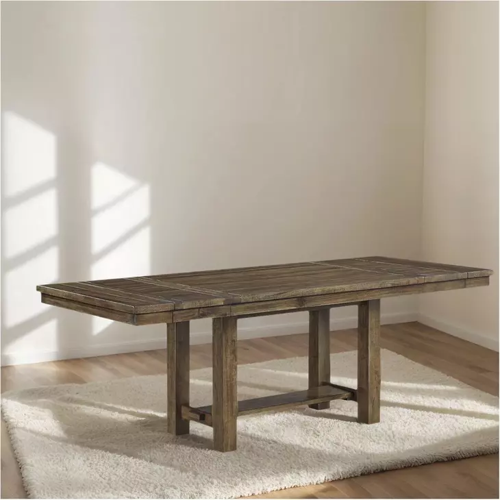 Moriville Grayish Brown Extendable Rectangular Dining Table