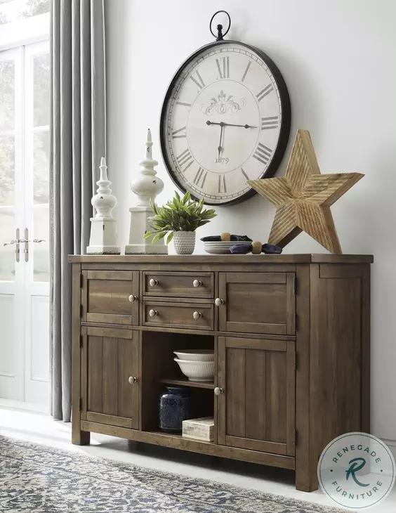 Moriville Grayish Brown Server