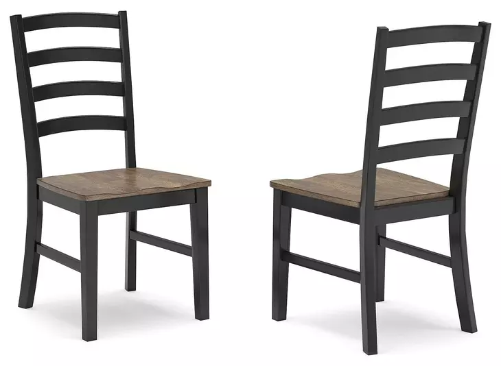 Wildenauer Brown And Black Side Chair Set Of 2