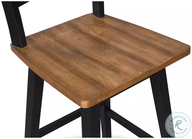 Wildenauer Brown And Black Swivel Bar Stool