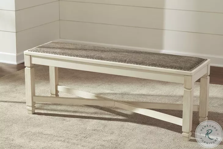 Bolanburg Two-tone Large Upholstered Dining Bench
