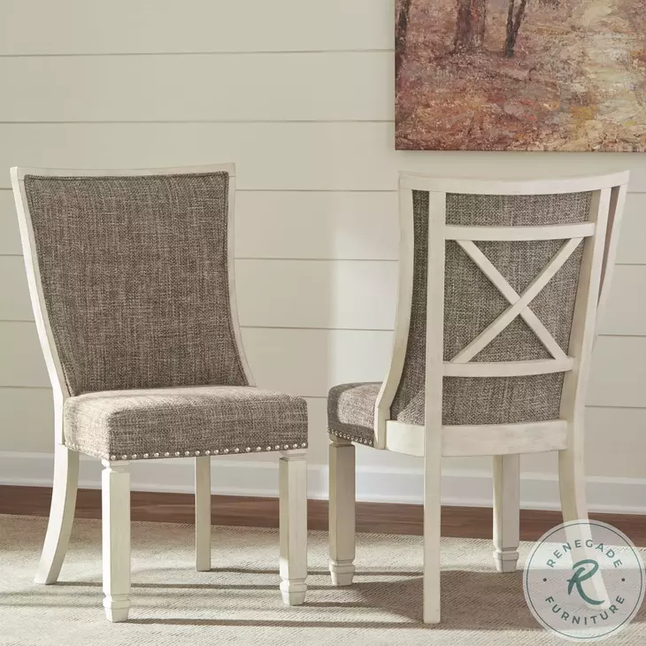Bolanburg Two Tone Dining Upholstered Side Chair Set of 2