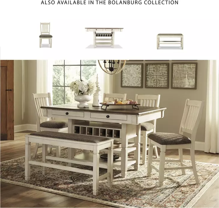 Bolanburg Two Tone Counter Height Dining Bench