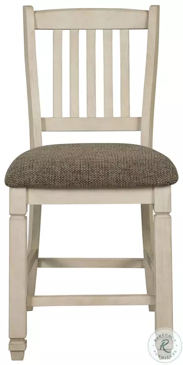 Bolanburg Two Tone Upholstered Bar Stool Set of 2