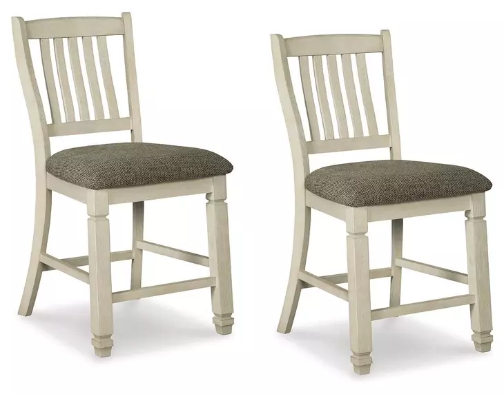 Bolanburg Two Tone Upholstered Bar Stool Set of 2