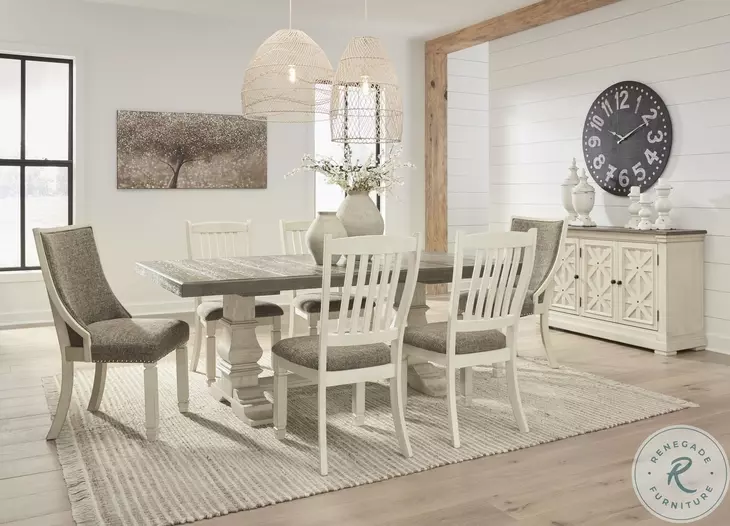 Bolanburg Two Tone Dining Upholstered Side Chair Set of 2