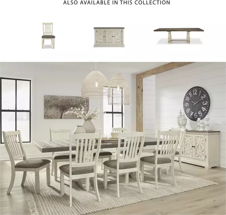 Bolanburg White and Gray Dining Server