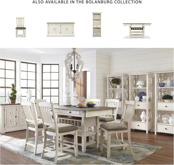 Bolanburg White and Gray Display Cabinet