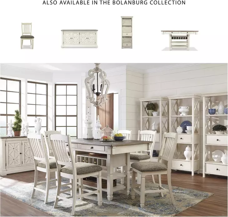 Bolanburg White and Gray Display Cabinet