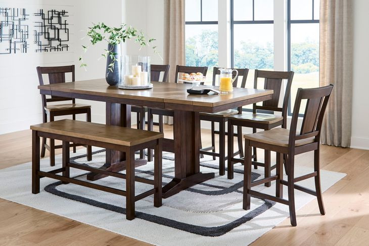 Sharlander Dark Brown Bar Stool Set of 2