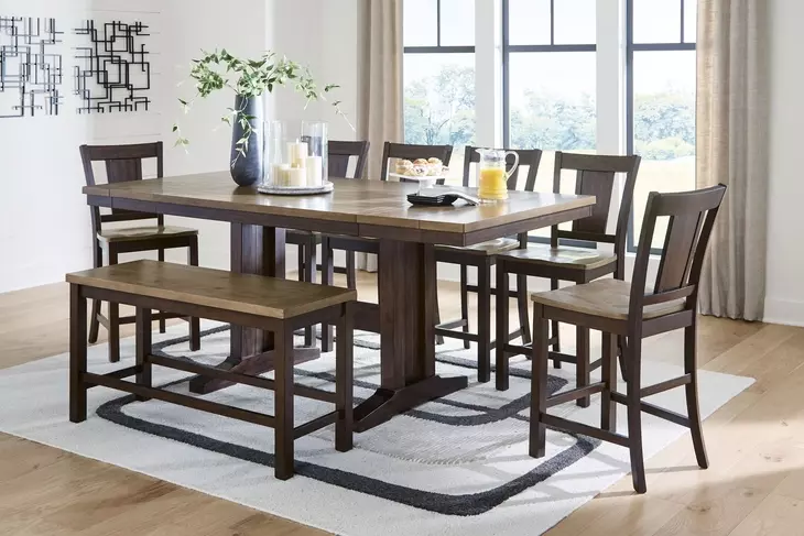 Sharlander Dark Brown Bar Stool Set of 2