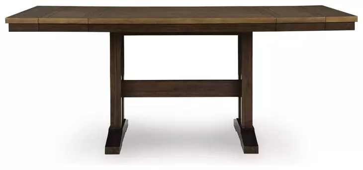 Sharlander Dark Brown 86" Extendable Rectangular Counter Height Dining Table
