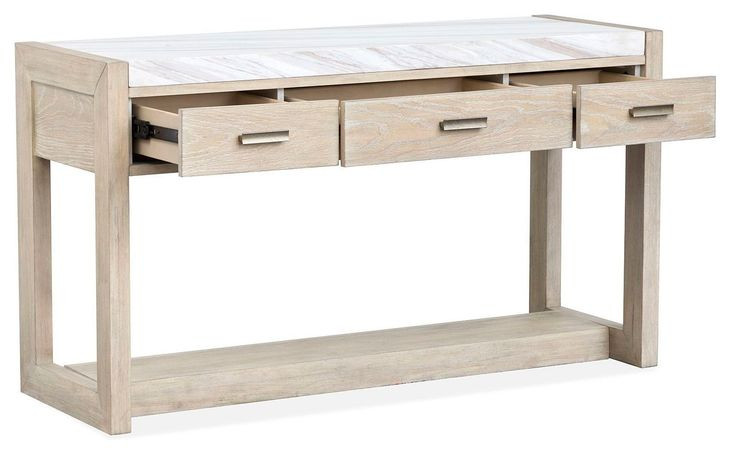 Northcrest Gallery Buff and Antique Silver Rectangular Marble Top Occassional Table Set