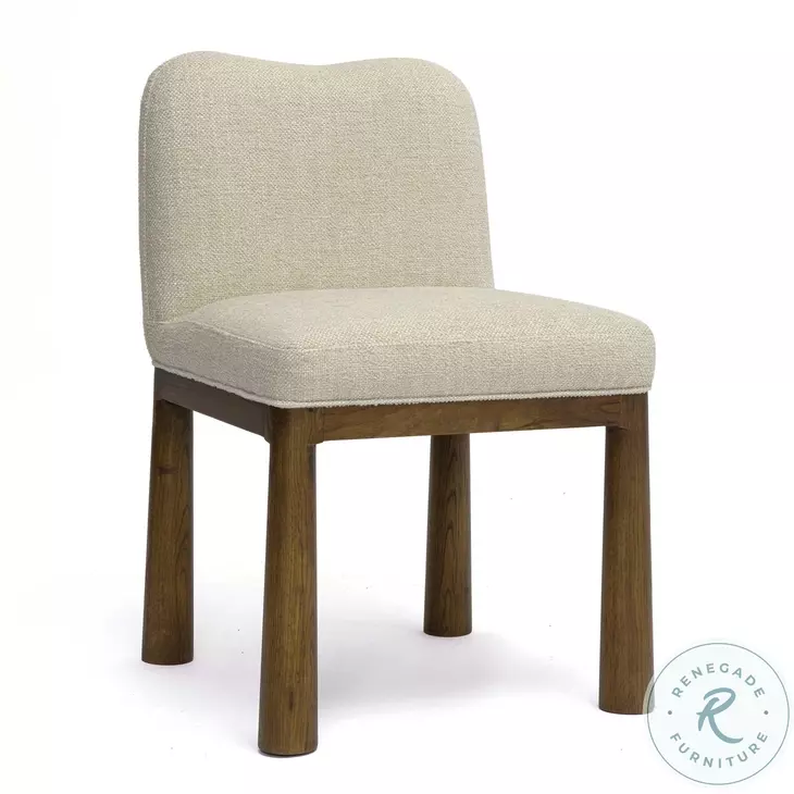 Tiara Cream Performance Basketweave Fabric Dining Chair