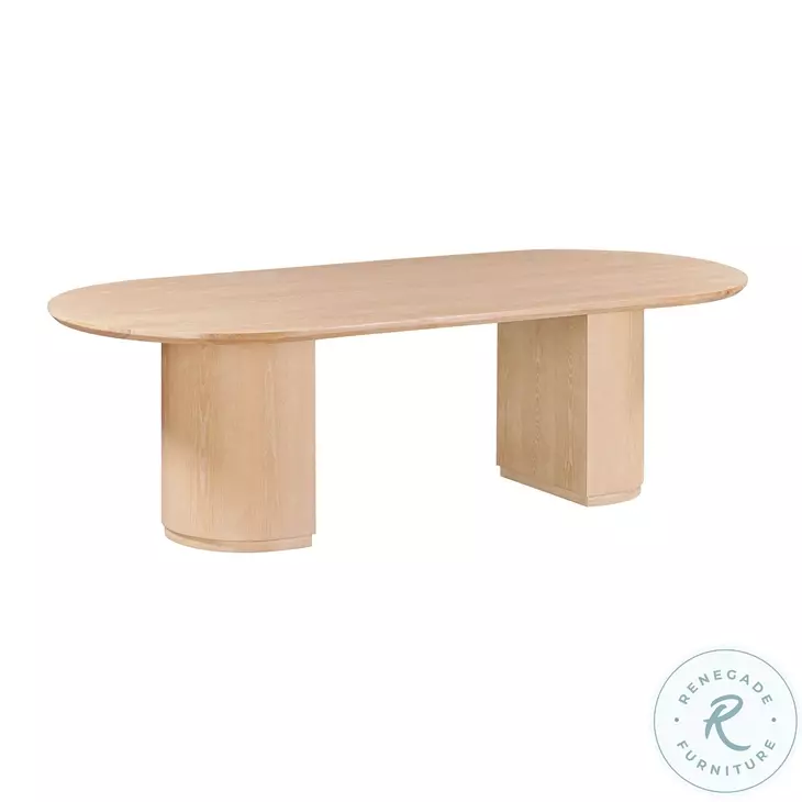 Marlow Natural Wood Oval Dining Room Set with Tatum Chair