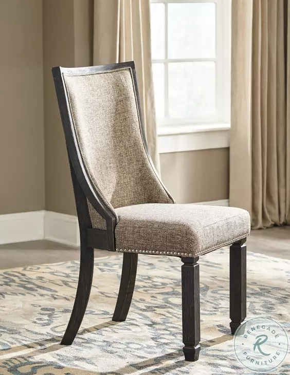 Tyler Creek Black And Gray Upholstered Host Chair Set of 2