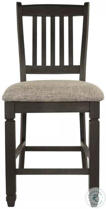 Tyler Creek Black And Gray Upholstered Bar Stool Set of 2