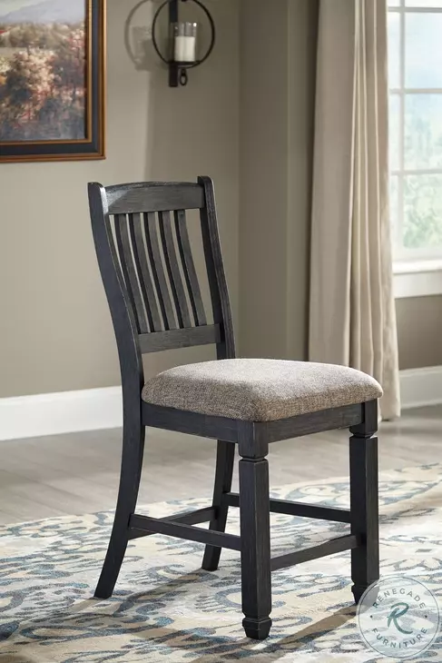 Tyler Creek Black And Gray Upholstered Bar Stool Set of 2