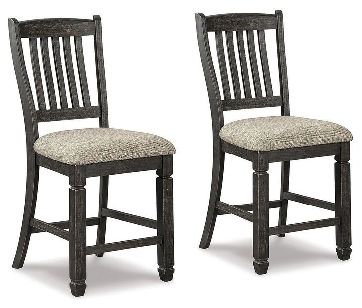Tyler Creek Black And Gray Upholstered Bar Stool Set of 2