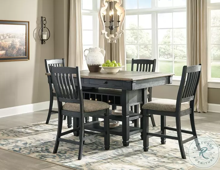 Tyler Creek Black And Gray Upholstered Bar Stool Set of 2