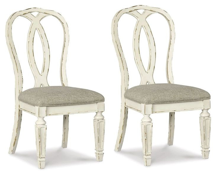 Realyn White Dining Upholstered Sidechair Set of 2