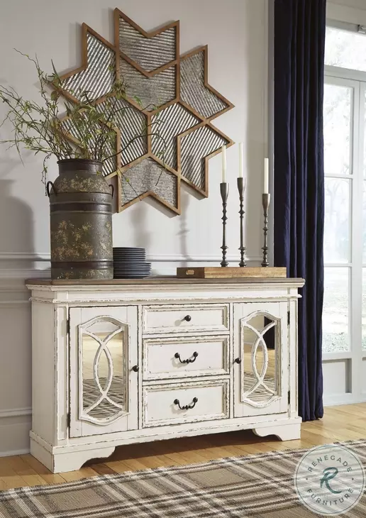 Realyn White Dining Room Server