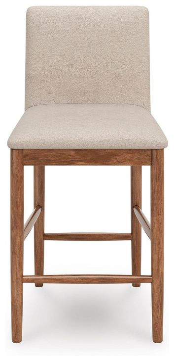 Isanti Beige Upholstered Bar Stool Set of 2