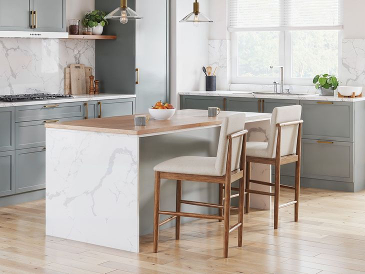 Isanti Beige Upholstered Bar Stool Set of 2