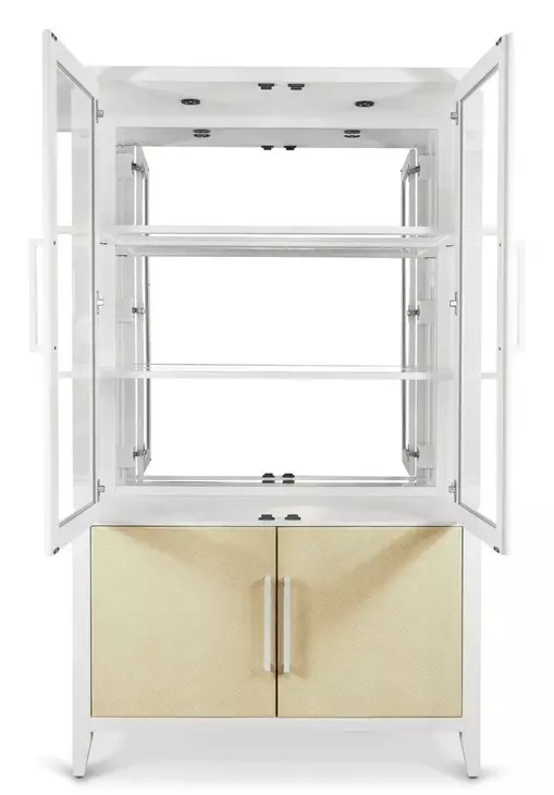 Miramar Sand and Stark White Extendable Rectangular Dining Room Set