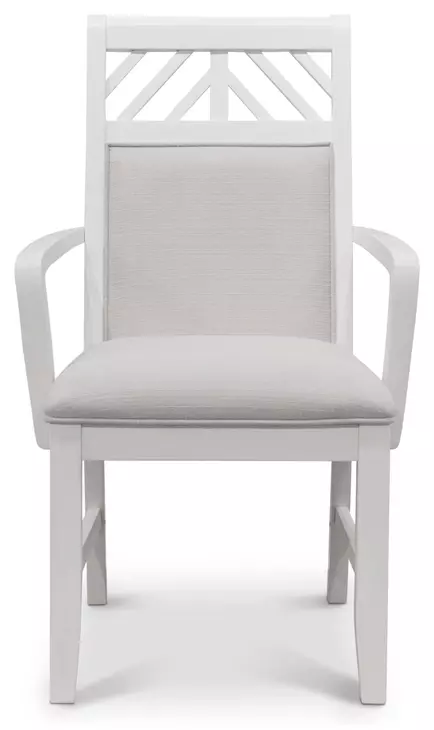 Miramar Sand Performance Fabric Upholstered Arm Chair Set of 2