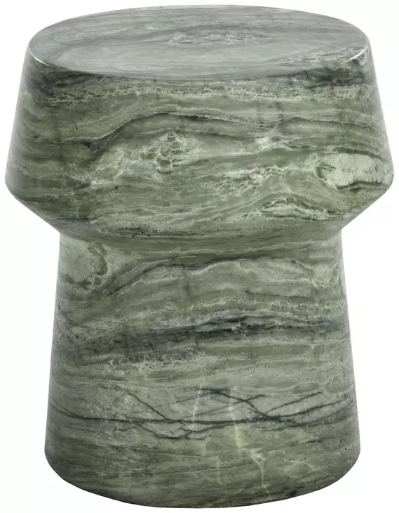 Delaina Sage Round Concrete Top Outdoor End Table