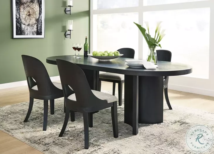 Rowanbeck Gray Upholstered Side Chair Set Of 2