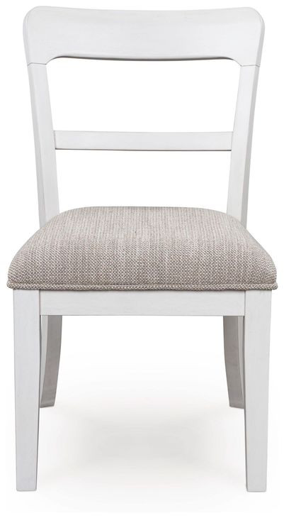 Chadworth White and Gray Upholstered Dining Chair Set of 2