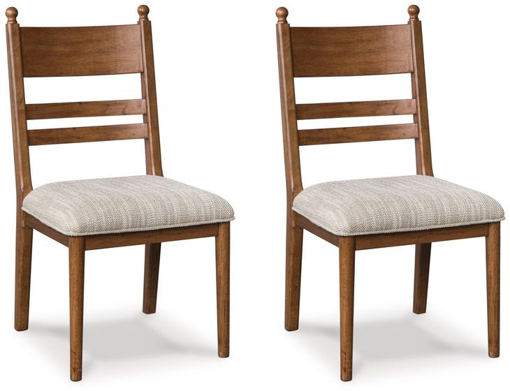 Chadworth Brown and Gray Upholstered Side Chair Set of 2
