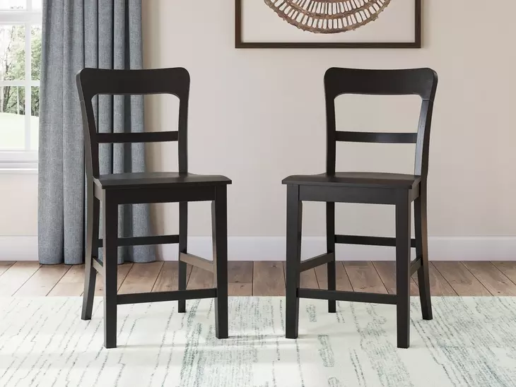 Chadworth Black Bar Stool Set of 2