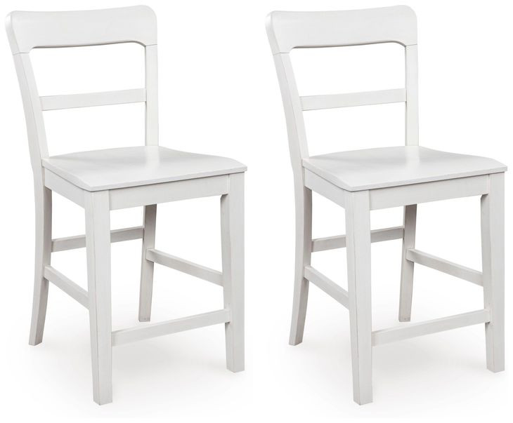 Chadworth White Bar Stool Set of 2