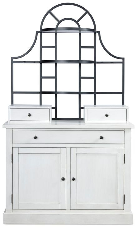 Chadworth White and Black Baker's Rack