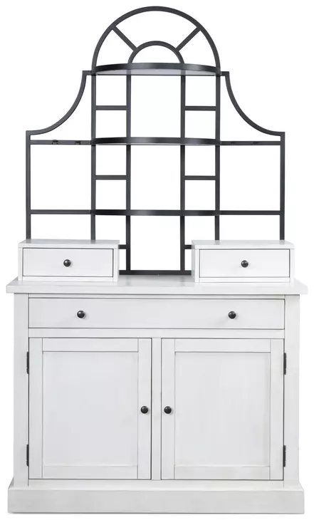 Chadworth White and Black Baker's Rack