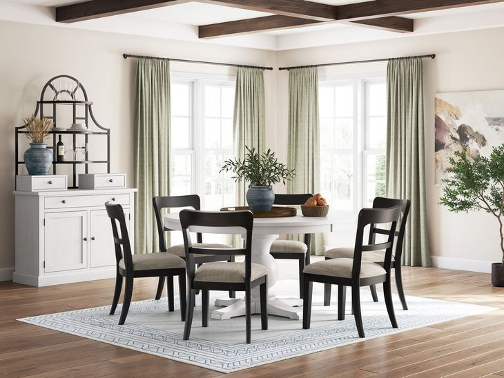 Basinger White 60" Round Dining Table