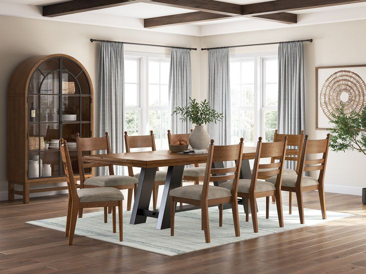 Chadworth Brown and Gray Upholstered Side Chair Set of 2