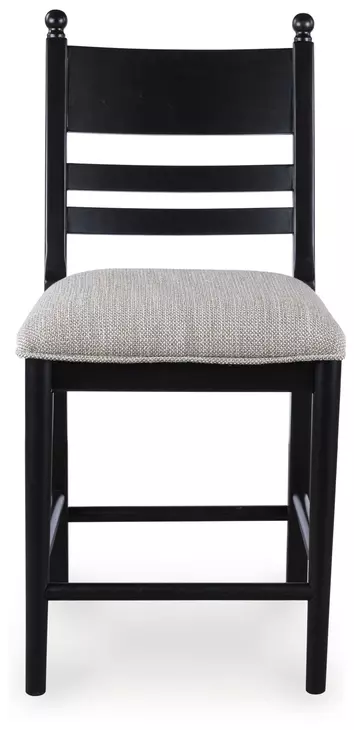 Chadworth Cream and Black Upholstered Bar Stool Set of 2