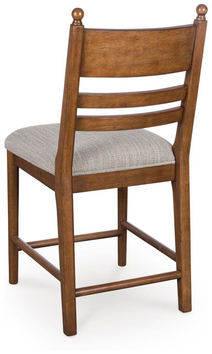 Chadworth Cream and Brown Upholstered Bar Stool Set of 2