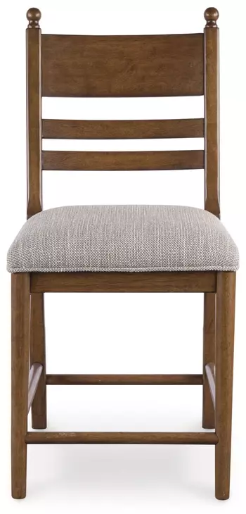 Chadworth Cream and Brown Upholstered Bar Stool Set of 2