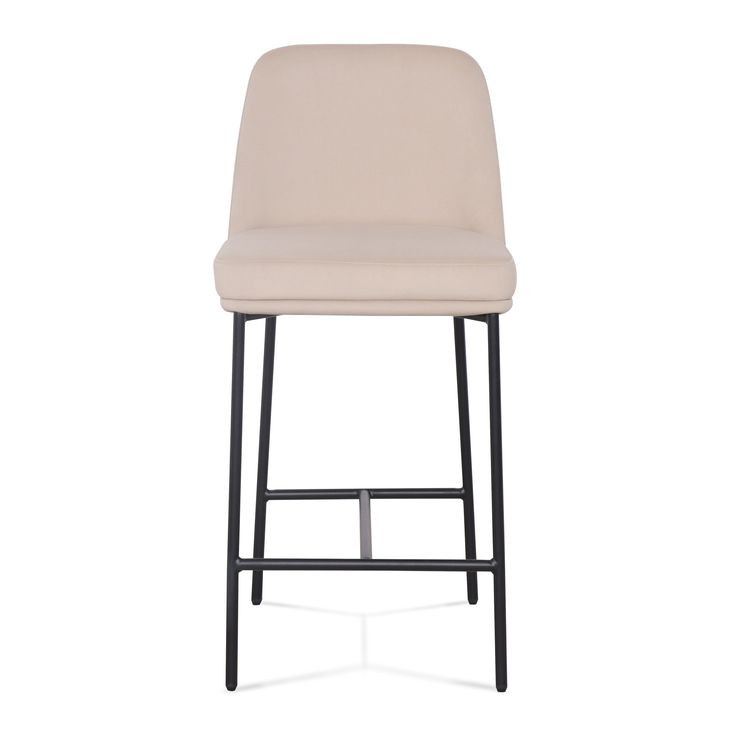 Sydney Taupe Performance Fabric Upholstered Counter Height Stool Set of 2