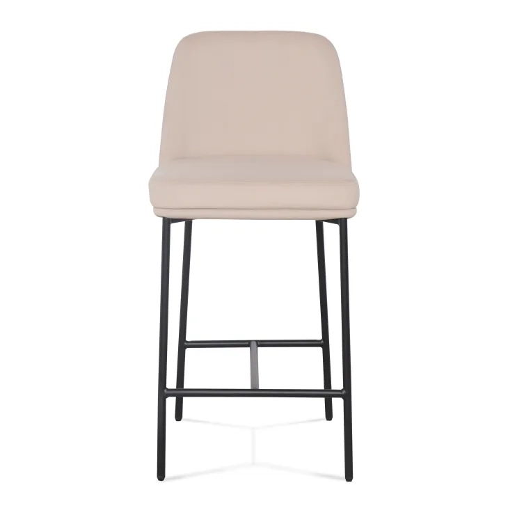 Sydney Taupe Performance Fabric Upholstered Counter Height Stool Set of 2