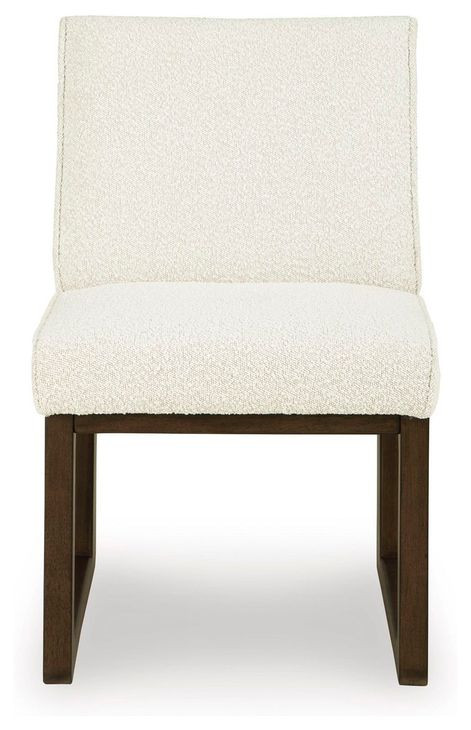 Brillynd Off White Performance Fabric Upholstered Dining Side Chair Set of 2