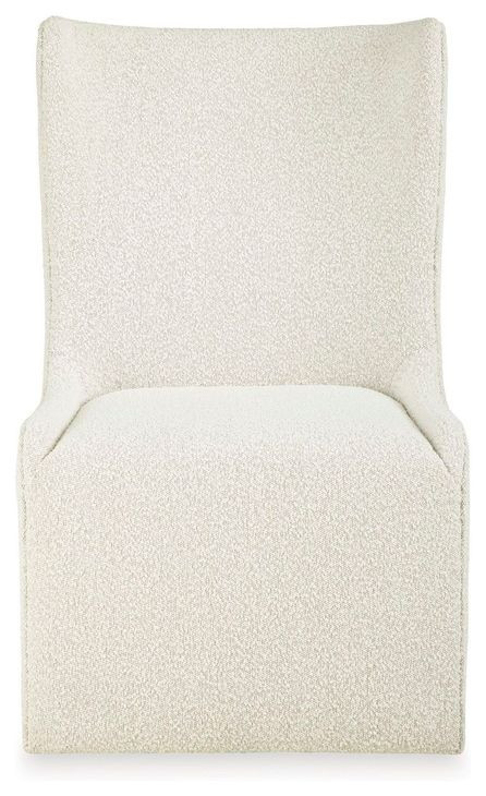Brillynd Off White Performance Fabric Upholstered Wingback Dining Side Chair Set of 2