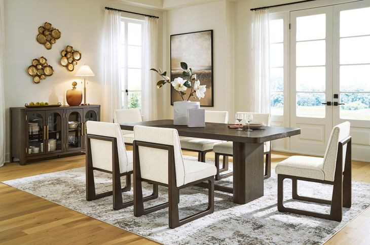 Brillynd Burnished Brown Rectangular Dining Room Set